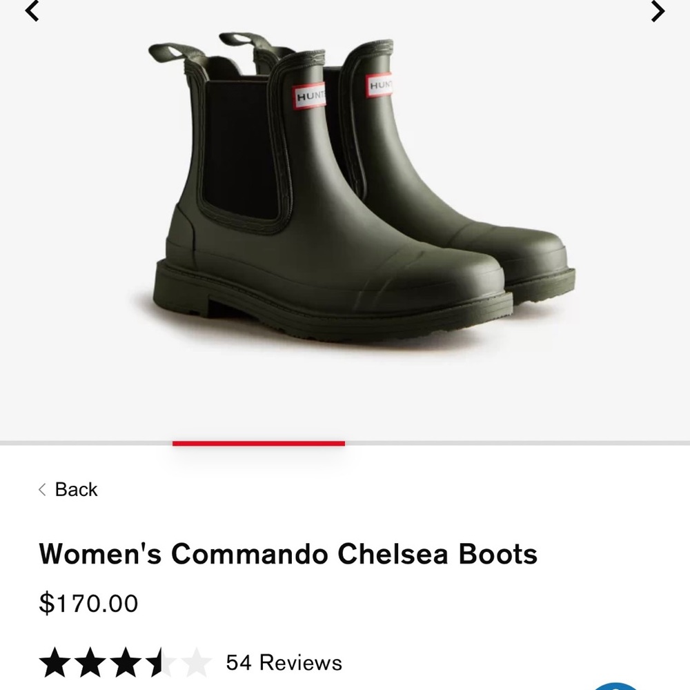 Like new hunter boots in olive green